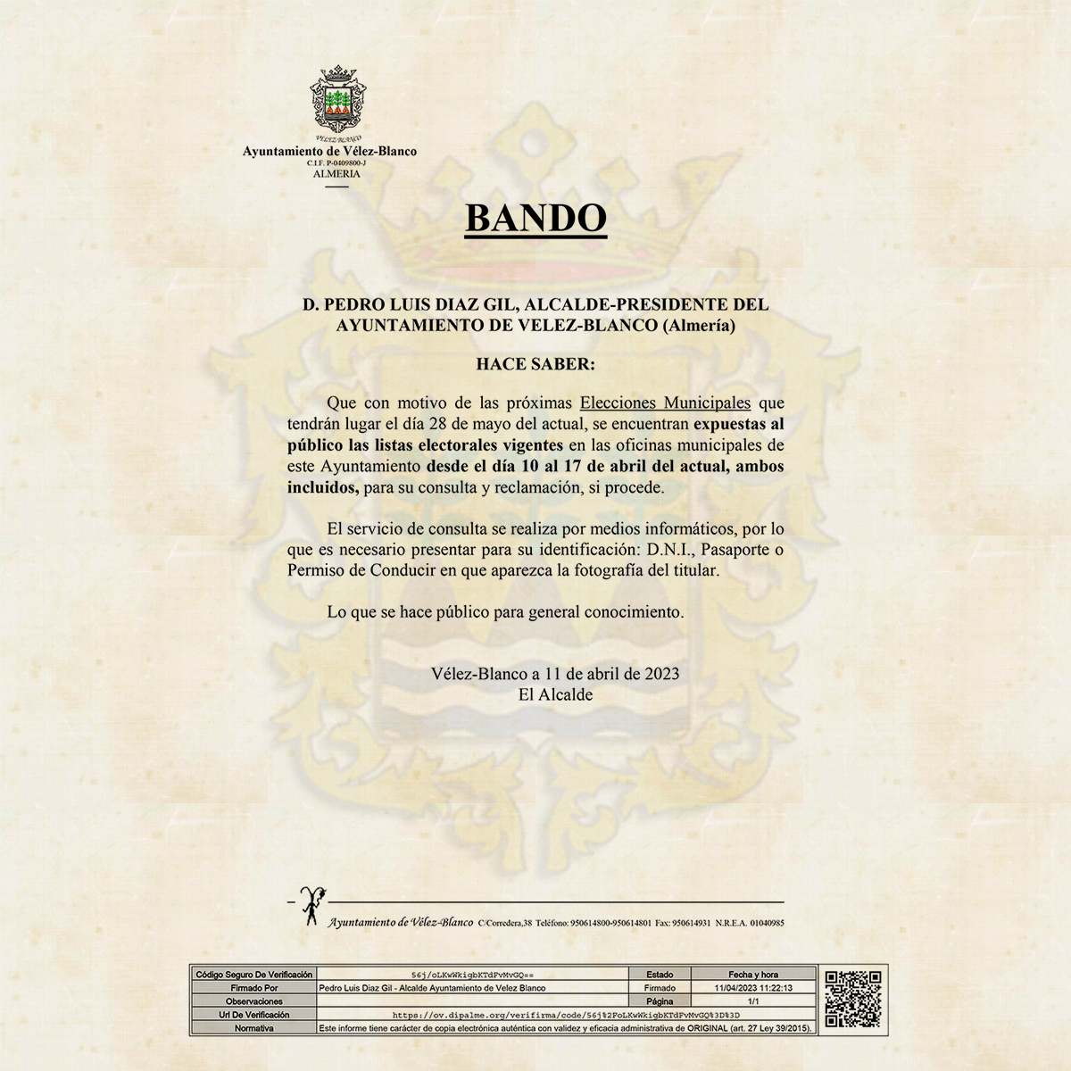 BANDO MUNICIPAL